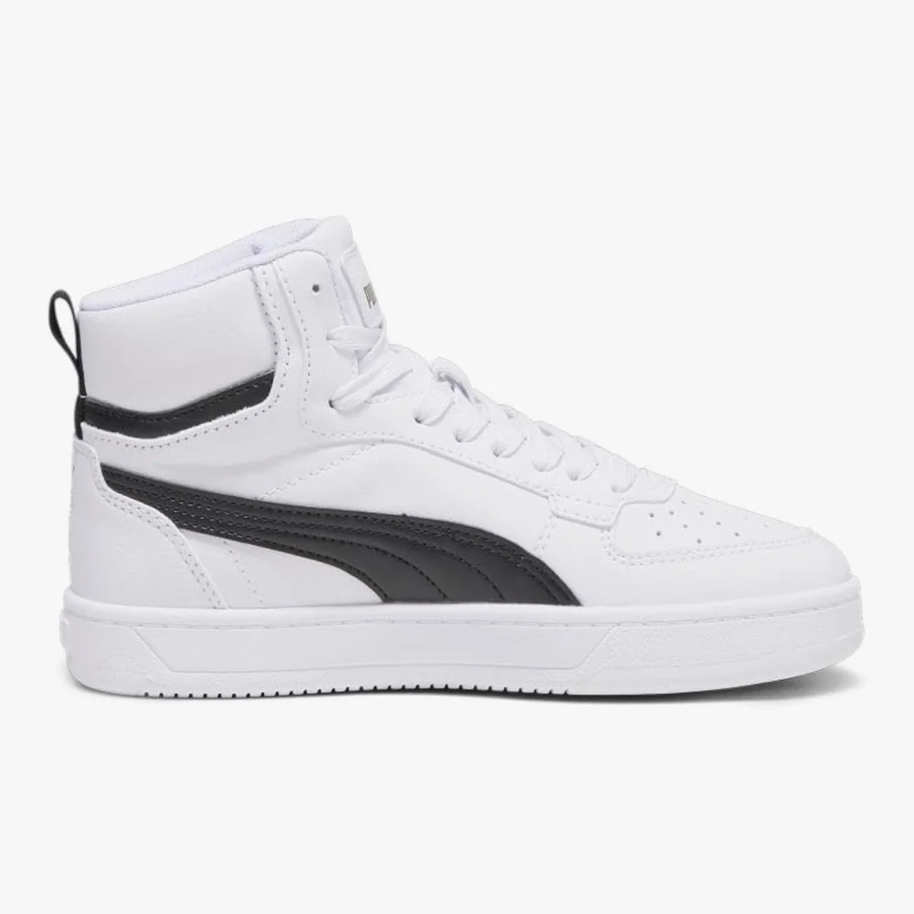 Size 7 Puma Caven 2.0 Mid Jr White/black-gold New With Original Box